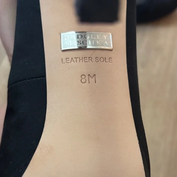 Badgley Mischka Black Heels with Embellishment - Picture 6 of 8